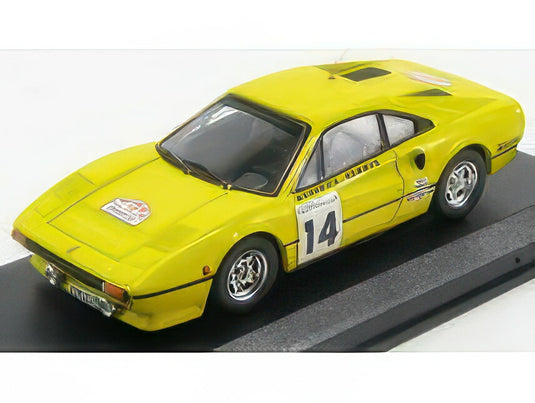 FERRARI 308 GTB COUPE N 14 TOUR DE FRANCE 1985 WORSWICK NEWMAN YELLOW/Best-Model 1/43ミニカー
