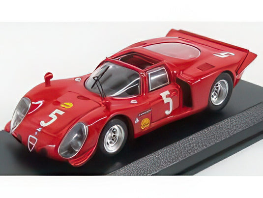 ALFA ROMEO 33.2 スパイダー 5号車 優勝 モンレリー 1969 ラルース ヴェリエ レッド/ Best-Model 1/43 ミニカー