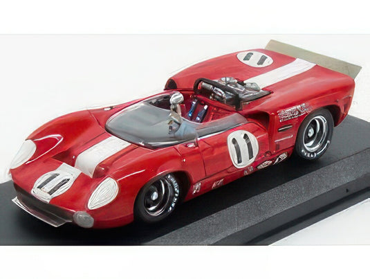 LOLA T70 SPIDER N 11 BRIDGEHAMPTON 1967 L.MOTSCHEKER RED WHITE/Best-Model 1/43ミニカー