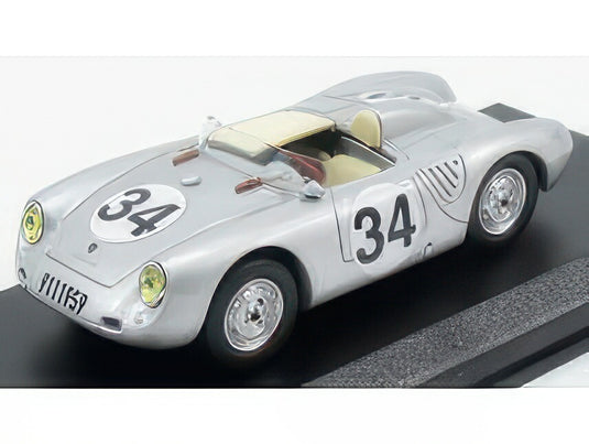 PORSCHE 550RS SPIDER N 33 24h LE MANS 1957 STOREZ CRAWFORD SILVER/Best-Model 1/43ミニカー