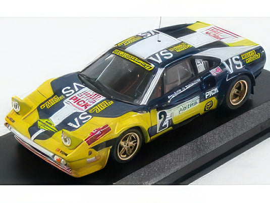 FERRARI 308 GTB Gr4 N 2 RALLY VALLI PIACENTINE 1980 NICO BARBAN YELLOW BLUE/Best-Model 1/43ミニカー