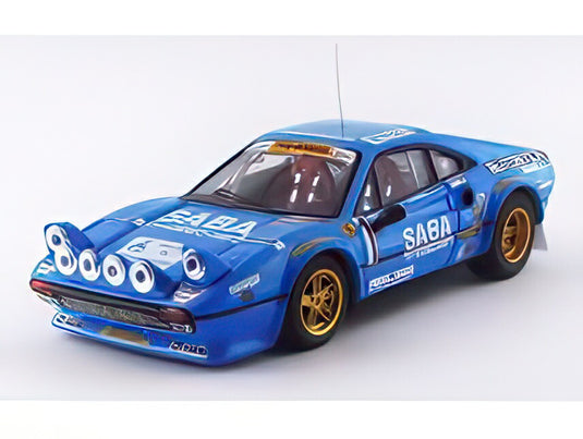 FERRARI 308 GTB TEAM SABA ナイトバージョン N 1 優勝 ラリー・ミッレミリア 1983 N.BUSSENI D.CIOCCA ブルー / Best-Model 1/43 ミニカー