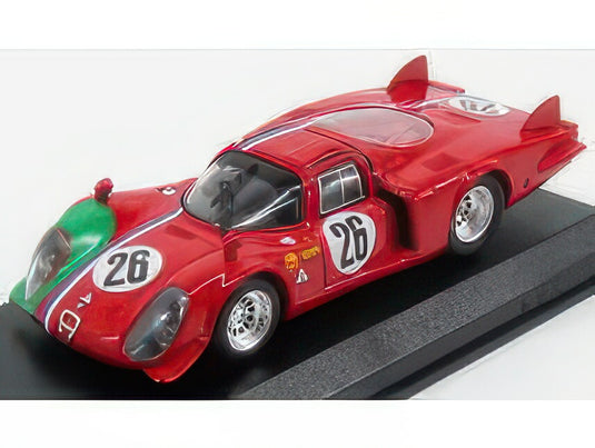 ALFA ROMEO 33.2 LM N 26 1000km MONZA 1968 TROSCH GOSSELIN RED/Best-Model 1/43ミニカー