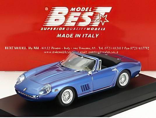 FERRARI 275 GTB/4S s/n.10453 NART SPIDER OPEN 1967 スティーブ・マックイーン パーソナルカー ブルーメタリック / Best-Model 1/43 ミニカー