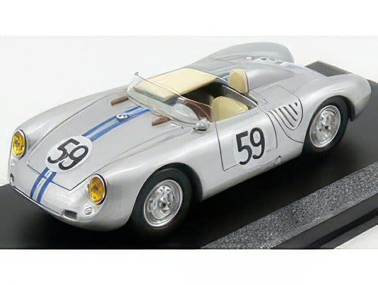 PORSCHE 550RS SPIDER N 59 24h LE MANS 1958 SCHILLER TOT SILVER/Best-Model 1/43ミニカー