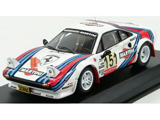 FERRARIフェラーリ 308 GTB TEAM MARTINI RACING Gr.4 N 151 HISTORIQUE RALLY TOUR DE CORSE 2011 AGHINA  RUPERT  WHITE BLUE RED/BEST-MODEL 1/43ミニカー
