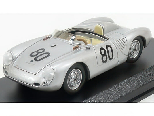 PORSCHE 550 RS N 80 TARGA FLORIO 1958 SCARLATTI BARTH SILVER/Best-Model 1/43ミニカー