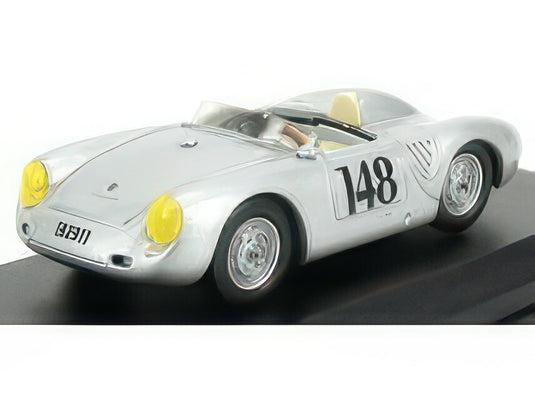 PORSCHE 550RS N 148 2nd AOSTA GRAN SAN BERNARDO 1957 WOLFGANG VON TRIPS SILVER/Best-Model 1/43ミニカー
