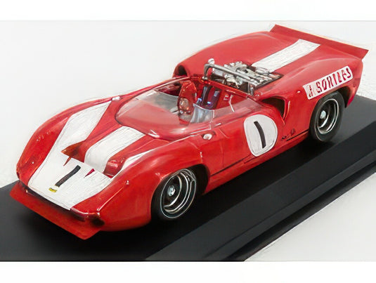 LOLA T70 MKII SPIDER N 1 WINNER BRANDS HATCH GUARD TROPHY 1966 J.SURTEES RED WHITE/Best-Model 1/43ミニカー