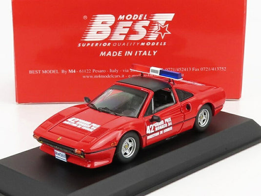 FERRARIフェラーリ 308 GTS オフィシャル セーフティーカー F1 モナコGP 1984 レッド / Best-Model 1/43 ミニカー