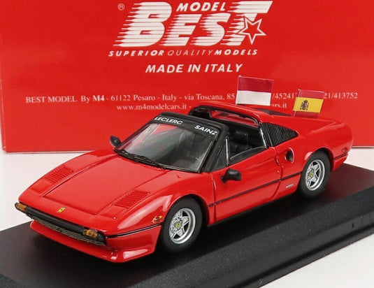 FERRARIフェラーリ 308 GTS 1982 F1パレード メキシコGP 2020 Cサインツ Cルクレール レッド / Best-Model 1/43 ミニカー