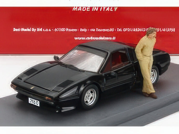 FERRARI 308 GTS 1982 パーソナルカー ケケ・ロズベルグ フィギュア付き ブラック/ Best-Model 1/43 ミニカー