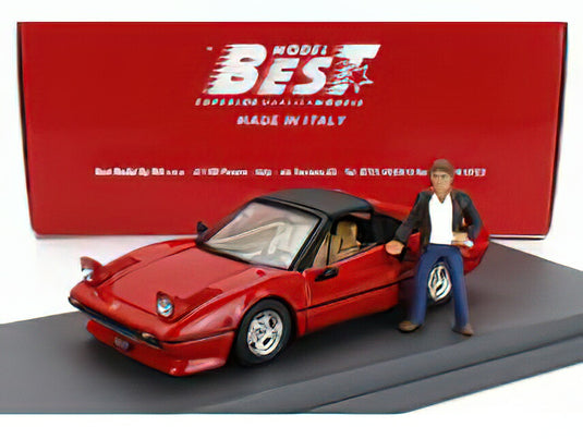FERRARIフェラーリ 308 GTS 1977  PERSONAL CAR GILLES VILLENEUVE WITH FIGURE  RED/BEST-MODEL 1/43ミニカー