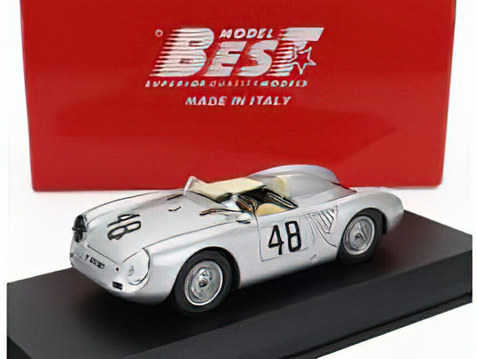 PORSCHEポルシェ  550RS SPIDER N 48 1000km BUENOS AIRES 1958 STIRLING MOSS  JEAN BEHRA  SILVER/BEST-MODEL 1/43ミニカー