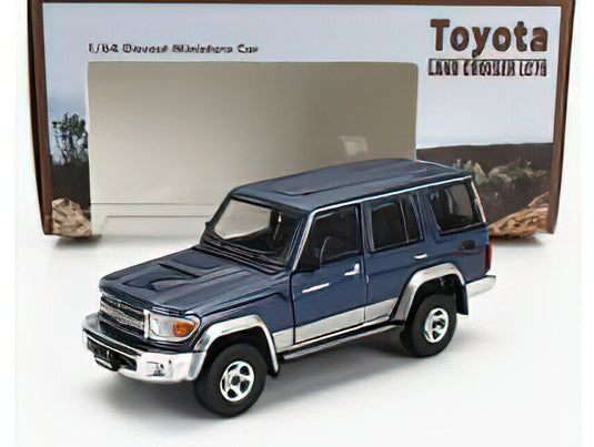 TOYOTA - LAND CRUISER LC76 2014 - BLUE SILVER/BM CREATIONS 1/64ミニカー