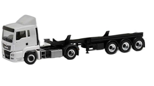 MAN TGS LX 42cbm サイロトレーラー ホワイト BM944786/ Herpa 1/87  模型 ミニカー
