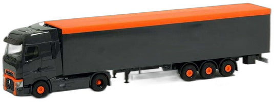Renault T ムービングフロア トレーラー アントラサイト/ Herpa 1/87  模型 ミニカー