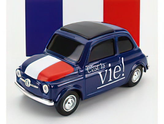 FIAT 500 VOILA C'EST LA VIE BLUE/BRUMM 1/43ミニカー