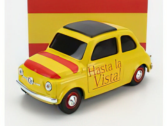 FIAT 500 HASTA LA VISTA VIVA LA VIDA YELLOW RED/BRUMM 1/43ミニカー