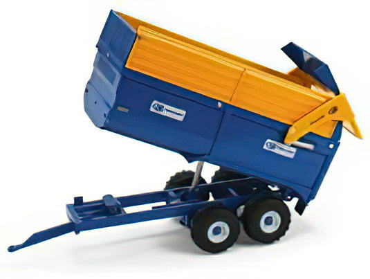 KANE - SILAGE TRAILER 16tn - CARRELLO CASSONE RIBALTABILE - BLUE YELLOW/ BRITAINS 1/32 トレーラー 模型