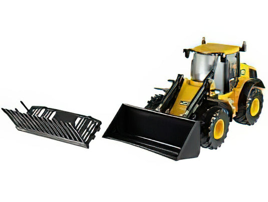 JCB - 4195 RUSPA GOMMATA TRACTOR - SCRAPER - YELLOW BLACK/ BRITAINS 1/32 トラクタ 模型