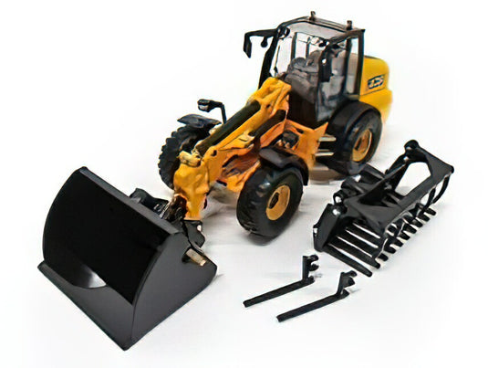 JCB - TM420 RUSPA GOMMATA TRACTOR - SCRAPER - YELLOW BLACK/ BRITAINS 1/32 トラクタ 模型