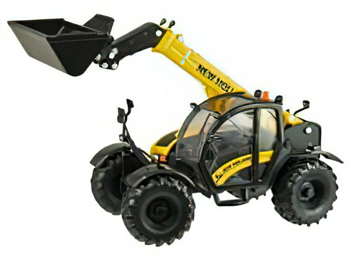 NEW HOLLAND - TH7.4Z PANORAMIC TELESCOPIC RUSPA GOMMATA TRACTOR - SCRAPER - ELEVATORE - YELLOW BLACK/ BRITAINS 1/32 フォークリフト 模型