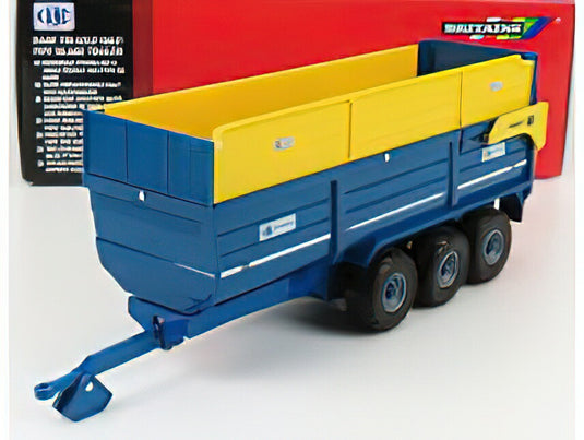 KANE - TRAILER CARRELLO CASSONE RIBALTABILE 3-ASSI - BLUE YELLOW/ BRITAINS 1/32 トレーラー 模型