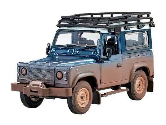 LAND ROVER - LAND DEFENDER 90 MUDDY (DIRTY VERSION) 1984 - BLUE MET/ BRITAINS 1/32  模型