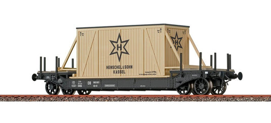 HOゲージ 鉄道模型 Brawa DB SSt 01 Henschel and Sohn low-loader wagon Era III DC