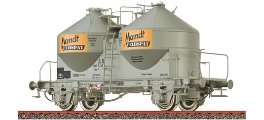 HOゲージ 鉄道模型 Brawa DB Dust container wagon Ucs 908 Mandt Feldspat Era IV DC