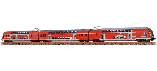 HOゲージ 鉄道模型 Brawa DB AG 2階建て電車ユニット Era VI DC