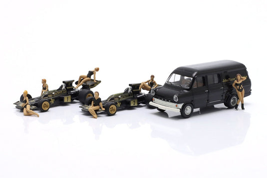 Lotusロータス 3台セット ウィナー フランスGP フォーミュラ1 1974 ブラック #1 #2 / Brekina 1/87 ミニカー