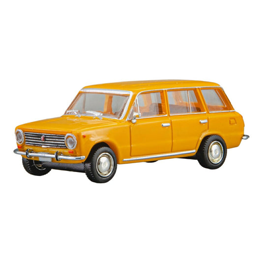Lada VAZ-2102 Kombi 1971 イエロー 組み立てプラモキット模型 カーモデル /Brekina 1/87