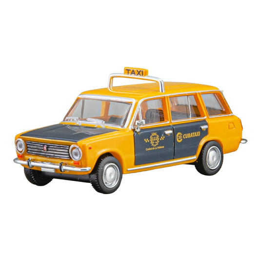 Lada VAZ-2102 Kombi Taxi Havanna 1971 イエロー ブルー 組み立てプラモキット模型 カーモデル /Brekina 1/87