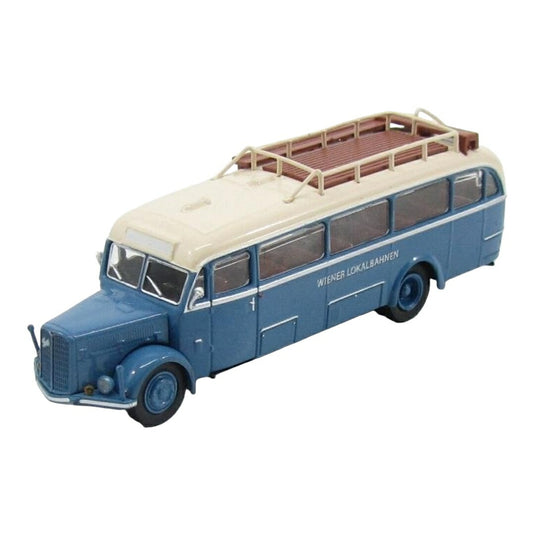 Saurerザウラー BT4500 オートバス Wiener Lokalbahnen 1954 ライトブルー/アイボリー / Brekina 1/87 ミニカー トラック模型