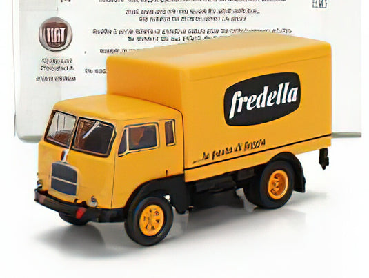 FIAT 642 TRUCK CASSONATO PASTA FREDELLA 2-ASSI 1962 YELLOW BLACK/BREKINA 1/87ミニカー