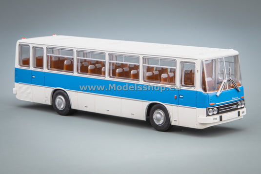 Ikarus 255.71 バス 1972 ホワイト ブルー 組み立てプラモキット模型 /Brekina 1/87