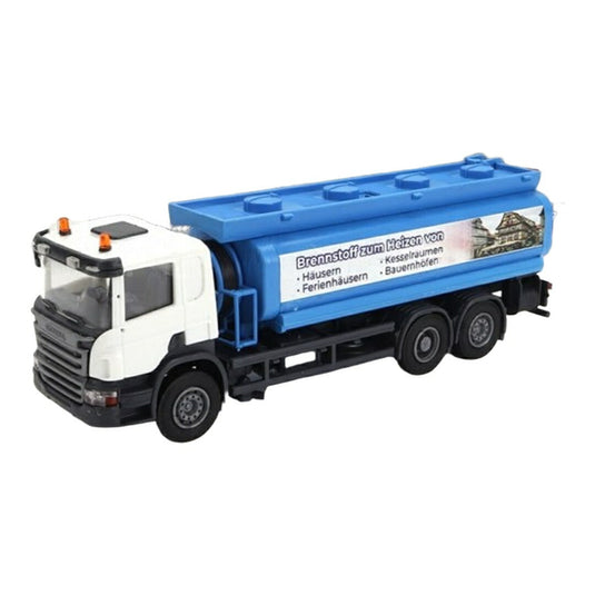 Scaniaスカニア P124.860 タンクローリー Brennstoff Heizen von ブルー ホワイト / Brekina 1/87 ミニカー トラック模型