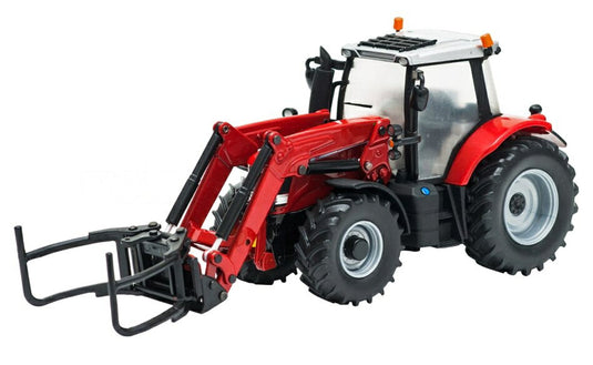 MASSEY FERGUSONマッセイファーガソン 6616 トラクター フロントローダー スクレイパー 2016 レッドシルバー FARM TOYS - MOVIMENTO TERRA / BRITAINS 1/32 ミニカー