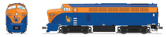 ニュージャージー・セントラル鉄道 ボールドウィン RF-16 シャークノーズ ディーゼル機関車 A・Bユニット(Bユニット動力なし)セット サウンド付 DCC