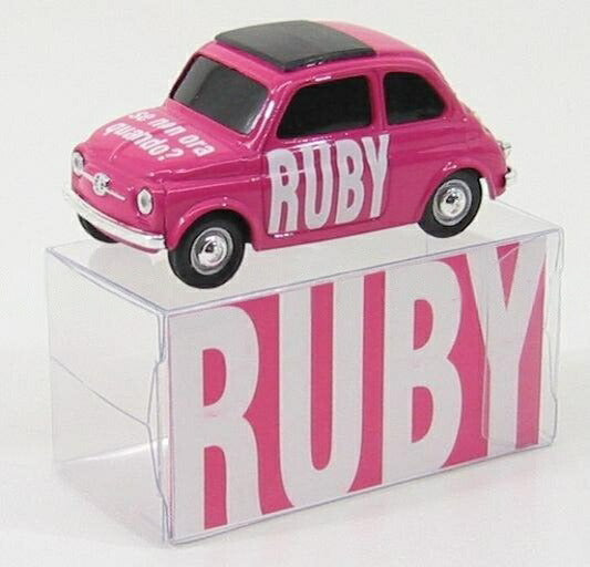 Fiatフィアット 500 RUBY ピンク SE NON ORA QUANDO? / BRUMM 1/43 ミニカー