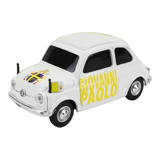 Fiatフィアット 500 パパモビル Giovanni Paolo II ホワイト TVシリーズ / BRUMM 1/43 ミニカー