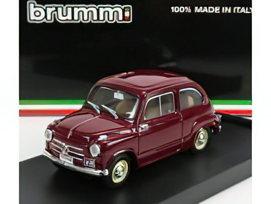 FIAT  600 POLIZIA STRADALE 1955  BORDEAUX/BRUMM 1/43ミニカー