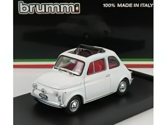 FIAT  500F TETTO APERTO  OPEN 1965  BIANCO/BRUMM 1/43ミニカー