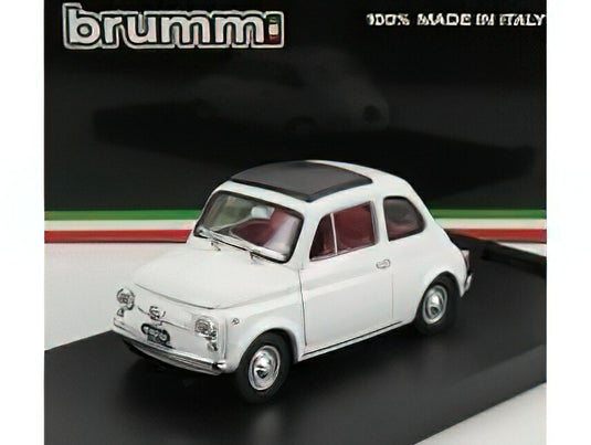 FIAT  500F TETTO CHIUSO  CLOSED 1965  BIANCO/BRUMM 1/43ミニカー