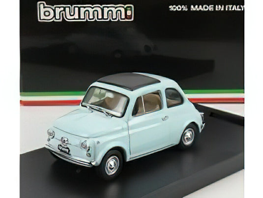 FIAT  500F TETTO CHIUSO  CLOSED 1965  AZZURRO ACQUAMARINA/BRUMM 1/43ミニカー
