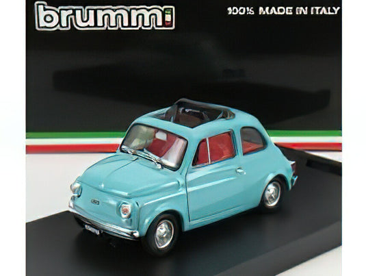 FIAT  500R TETTO APERTO  OPEN 1972  TURCHESE FARFALLA/BRUMM 1/43ミニカー