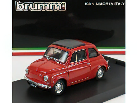 FIAT  500R TETTO CHIUSO  CLOSED 1972  ROSSO CORALLO/BRUMM 1/43ミニカー