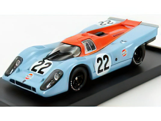 PORSCHEポルシェ  917K SCUDERIA JWA GULF N 22 24h LE MANS 1970 HAILWOOD  HOBBS  50th ANNIVERSARY GULF RACING  LIGHT BLUE ORANGE/BRUMM 1/43ミニカー